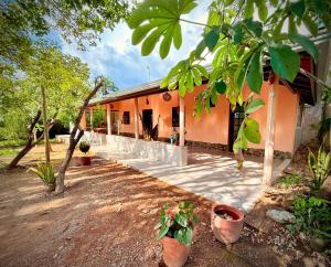 Bygningen som feriehuset ligger i