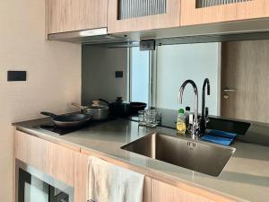 a kitchen with a sink and a counter top at casa imobilier in Casablanca