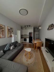 Μια τηλεόραση ή/και κέντρο ψυχαγωγίας στο Shehu Apartments +46 φωτογραφίες