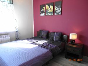 Posteľ alebo postele v izbe v ubytovaní Apartament Kryształowy