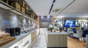 Kuchyň nebo kuchyňský kout v ubytování Echarm Hotel Nanning the MixC Exhibition Center Metro Station