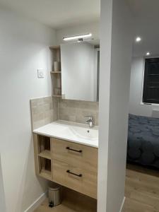 Et badeværelse på Maison de ville rénovée - Carc'apparts - terrasse + 24 billeder