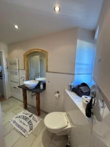 Koupelna v ubytování Ferienwohnung mit wundervollen Bergblick