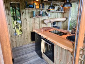 Kuchyň nebo kuchyňský kout v ubytování Balance Treehouse