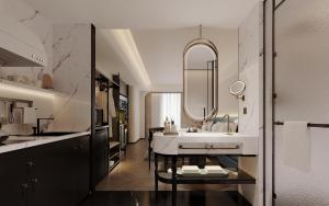 En eller flere senge i et værelse på Yangji Yuepeng Hotel