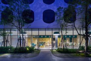 El edificio en el que está el hotel