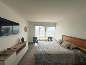 Ένα ή περισσότερα κρεβάτια σε δωμάτιο στο Ocean View Apartment - Sotavento - Paracas - +122 φωτογραφίες