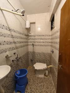 un bagno con un water e un lavandino di Ishwari Heights a Pandharpur