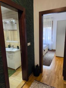 Koupelna v ubytování Alex apartman