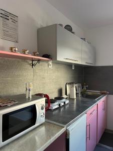 Nhà bếp/bếp nhỏ tại Apartman Orhan +10 ảnh