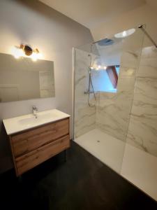 Koupelna v ubytování Villa Nina