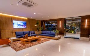 Χώρος καθιστικού στο Hotel Soretti