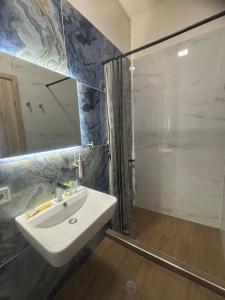 Koupelna v ubytování Storks apartments