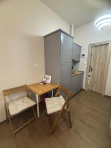 Kuchyň nebo kuchyňský kout v ubytování Storks apartments