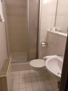 Koupelna v ubytování Hotel Merkur