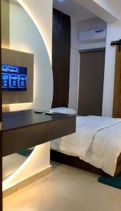 Postel nebo postele na pokoji v ubytování VANELI Apartment