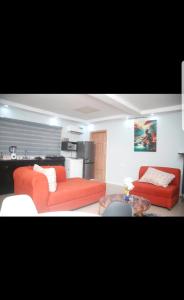 Kuchyň nebo kuchyňský kout v ubytování Hilltop apartment Ikeja