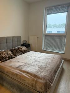 Ένα ή περισσότερα κρεβάτια σε δωμάτιο στο Nova Nowa Apartment