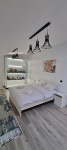 Giường trong phòng chung tại Bricktopia