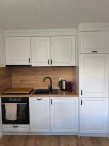 Kuchyň nebo kuchyňský kout v ubytování Apartment Panorama