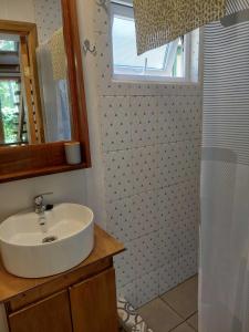 Koupelna v ubytování Cabañas Pirineos