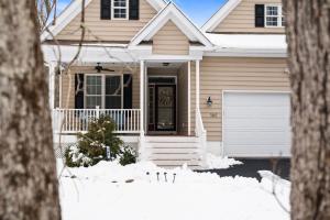 Bygningen som feriehuset ligger i