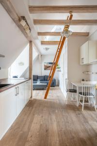 Kuchyň nebo kuchyňský kout v ubytování Claras Gartenblick