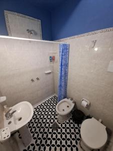een badkamer met toilet en wastafel bij Achalay in Bialet Massé