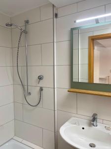 Koupelna v ubytování Feine FeWo im DG am Tegernsee + 3 fotografie