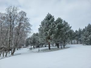 Sodyba Prie Tvenkinio om vinteren + 5 billeder