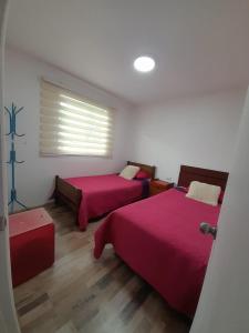 Postel nebo postele na pokoji v ubytování Cabaña Rayantu Antuco