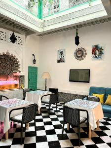 Posezení v ubytování Riad Nostalgie of Tetouan