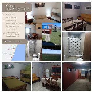 eine Collage aus verschiedenen Fotos eines Raumes in der Unterkunft Departamento santa elena in Frente Mar