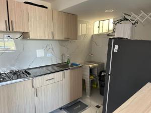 Kuchyň nebo kuchyňský kout v ubytování Tu viaje y tu hogar