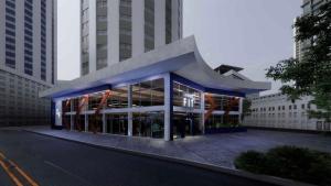 a building in the middle of a city with tall buildings at Studio completo e aconchegante com vaga de garagem in Campinas