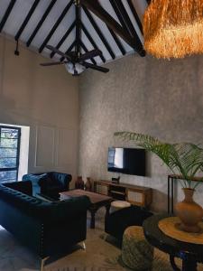 TV a/nebo společenská místnost v ubytování Casa Century + 37 fotografií