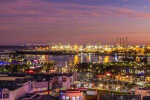 Udsigt til Long Beach eller udsigt til byen taget fra feriehuset