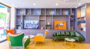 Χώρος καθιστικού στο Premier City Comfort Hotel Yangzhou Shouxi Lake West Gate Weiyang Road Siji Garden