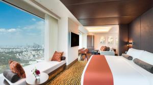 a hotel room with a large bed and a large window at The Prince Gallery Tokyo Kioicho, a Luxury Collection Hotel in Tokyo +37 photos