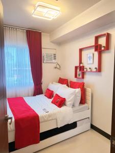 En eller flere senge i et værelse på Soleia