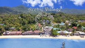 an aerial view of a resort on a beach at Archie Village in Hinkong +73 photos