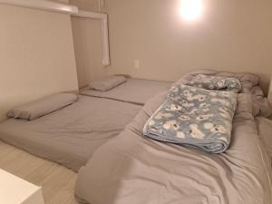 Postel nebo postele na pokoji v ubytování 専用温泉付き客室103