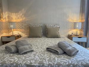 Кровать или кровати в номере Auberge de Corsas