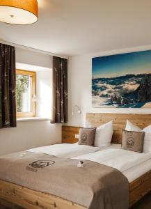 Postel nebo postele na pokoji v ubytování Sandi`s Ferienhaus