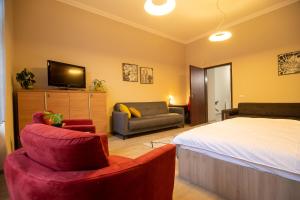 Et tv og/eller underholdning på Lazar Central Apartment - Familii și Grupuri