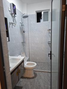 een badkamer met toilet en wastafel bij Haven Place 254 in Nairobi