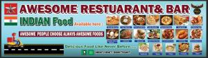 a flyer for an indian food restaurant and bar at Awesome Cottage in Kāskī