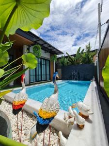 Swimmingpoolen hos eller tæt på Alice pool villa in Krabi