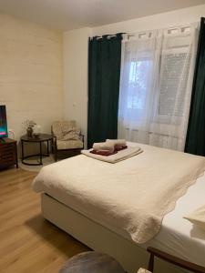 En eller flere senge i et værelse på BelleVu studio apartman