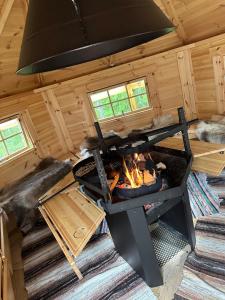 Posezení v ubytování Vilt Hjerte Stugas